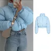 Women's Jacket Short Puffer for JACKET Cotton Padded Thick Drawstring Parkas Zipper Winter Bubble Coat Warm Casual Out Drop 231118