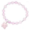 Strand SUNYIK 8mm pierres de cristal naturel perles guérison Bracelet extensible avec Merkaba étoile charmes Chakra énergie bijoux pour les femmes