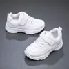 Zapatillas de deporte Zapatillas de deporte para niños Negro Blanco Pu Cuero 26-37 Ocio Niños Niñas Zapatos casuales Moda impermeable Zapatillas de deporte para niños de cuatro estaciones 230419