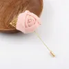 Brooches Fashionable Men Women Rose Flower Fashion Brooch Pin Blazer Suit Lapel Wedding Party Charm Pins Jewelry Clothes Accessories