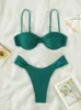 Zwemkleding 2023 Nieuwe sexy micro -bikini set vrouwen solide push -up zwempak vrouwelijke mode zwemkleding strandkleding glanzende bikini set biquinis 2 stuks aa230419