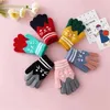 Guantes sin dedos para niños 9PCS Guantes de invierno con dedos completos Niños Lindos guantes de gato de dibujos animados Guantes de punto gruesos de invierno Guantes cálidos para bebés de 6 a 12 años 231120