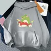 Kvinnors hoodies små tröjor kvinnor fast färg söt djurtryck långärmad hoodie pullover toppar quiltade