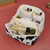 bag special PU leather cow grain large capacity multi-function cosmetic bag advanced sense wash bag 230420