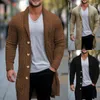 Pulls pour hommes Hommes Hiver Polaire Chaud Moyen Longueur Pull Manteau Cardigan Tricoté Veste Vêtements Laine Bouton Coréen Mâle