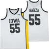 College Basketball Iowa Hawkeyes 55 Luka Garza Maillots Hommes Pur Coton Respirant Université Équipe Couleur Bleu Marine Blanc Jaune Pour Les Fans De Sport Pull Uniforme