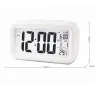 Alarm Plastic Mute Clock LCD Smart Temperature Cute Photosensitive Bedside Digital Alarms Clocks Snooze Nightlight Calendar s s