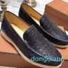 Genuine Crack New Leather Casual Shoes Mens Luxury Designer Leopard Print Flats Driving Dress Shoe