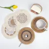 Tafelmatten Ronde onderzetters met kwastjes ins ins eenvoudige stijl cup pads jute handgeweven placemats warmtisolatiemat bureaubladdecoratie