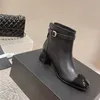 Chanelllies Boots CF Chanells Luxury Design Fashionable Women Business Work Decoration Anti Slip Knight Boots Martin Boots Boots Casual Choot Boots 09-011