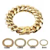 8 10 12 14 16 18 mm 316L Edelstahl Hip Hop Armbänder Hochglanz Miami Cuban Link Männer Frauen Punk Panzerkette Schmetterlingsverschluss186b