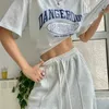 Frauen Hosen Koreanische Mode Jogger Sweatpant Harajuku Hip Hop Grau Breite Bein Track Übergroßen Baggy Sportswear Hosen Weibliche 231118