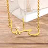 Pendant Necklaces Customized Arabic Name Necklace Women Personalized Stainless Steel Chain Islamic Wedding Jewelry Gifts 231120