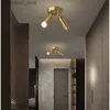 Ceiling Lights Fumi Modern Industrial Semi Flush Mount Ceiling Light Gold Classic Retro Ceiling Light Fixture for Hallway Kitchen Bedroom L Q231120