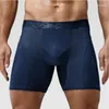 Herr shorts mans boxare sport sömlös förlängning av bulge påse bryter gay träning fitness mesh andningsbara underkläder underkläder