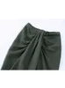 Skirts TRAF Knot Long Skirt Women High Waist Split Pencil Skirt Sets Streetwear Pleated Summer Skirts Woman 2022 Elegant Midi Skirts P230420