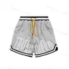 디자이너 Rhude Shorts Mens 농구 짧은 바지 23ss 럭셔리 여름 해변 팜 편지 메쉬 스트리트 패션 스웨트 팬츠 dz