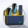 SX5 SX6ノイズキャンセルワイヤレスラバリエマイク付きLEDデジタルディスプレイ充電ケースポータブルAndroid iOS電話