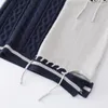 Women's Sweaters Color Block Frayed Tassels Goth Sweater Pullovers Oversized Patchwork Grunge Clothes Knitwear For Women Men Streetwear