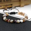 Strand Natural Agates Chakra Stone Beads Bracelets Handmade Onyx Quartzs Elastic Bangle Women Yoga Healing Jewelry Friend Gift Pulseira