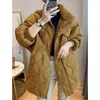 Women's Trench Coats Quilted Down Female Oversized White Duck Hooded Jackets Women Loose Casual Mid-length Vintage Winter Clothes