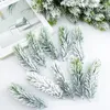 Flores decorativas 10/20 pçs plantas falsas artificiais ramos simulação para decorações de árvore de natal diy acessórios de árvore de natal