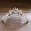 Kızların Baş Parçaları Çocuklar Mini Taçlar Saç Cryst Crystal Gelin Tiaras Prenses Taç Kadınlar için Kızlar Rhinestone İnci Düğün Gelin Tiara Hediye