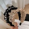 Sninestone hoofdband mode ruches ruches breed rand haarband haaraccessoires voor vrouwen trend casual haarband haarband meisje hoofddeksel