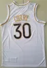 Mans Stephen Curry 30 City Basketball Jersey 팀 획득 스티치 팀 블랙 화이트 블루 옐로우 협회 스포츠 팬을위한 아이콘 색상 자수 판매