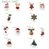 Pins Brooches 3pcs/set Christmas Gift For Women Men Brooches Enamel Pins Santa Claus Bell Elk Snowflake Xmas Tree Brooch Kids New Year PinL231120