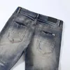 Jeans da uomo 2023 Moda di arrivo Casual Skinny Design unico Blu Realizza pantaloni in denim lavato con acqua vecchia per uomo