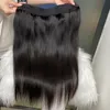 Jedwabisty prosty falisty naturalny czarny klip w przedłużanie włosów 100 g/partia najlepiej sprzedająca się peruwiańska brazylijska malezyjska Indian 100% Remy Raw Virgin Human Hair