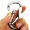 5 PCSCARABINERS 5PCS Typ D Carabiner Lock na zewnątrz wspinaczka kempingowa aluminium blokowanie stopu klapa multi taktyka przetrwania zestawu podróży P230420