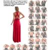 QNPQYX Nieuwe Sexy Feestjurk Vrouwen Boho Maxi Club Jurk Rode Bandage Vestidos Bruidsmeisjes Convertible Gewaad Femme Lange Jurken