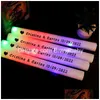 Bastoncini Bastoncini luminosi a led 12/15/30/60 pezzi Glow Bk Colorf Rgb Stick in schiuma Cheer Tube Scuro per Natale Festa di compleanno Drop Delivery Toys Gif Dhdzl