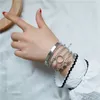 Link Bracelets 6pcs Punk Curb Cuban Chain Set For Women Miami Boho Thick Gold Silver Color Charm Bangles Fashion Jewelry