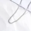 Pendant Necklaces Eudora Stainless Steel Male Collier Box Chain Necklace For Men Women Water Wave Cuban Hip Hop