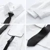 Costumi da bagno da uomo Autunno Donna JK uniforme Cravatta giapponese Manica lunga Camicia corta allentata College Casual Street Pocket Top bianco Camicetta da studente 230420
