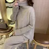 Женские брюки с двумя частями 2pcs/Set вязаный наряд корейский стиль женский женский сплошной свитер широкие брюки для знакомств