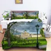 Ensembles de literie moscou allée Pos ensemble impression 3D beau paysage housse de couette ville château lit couette pour chambre couvre-lit décor