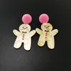 Dangle Earrings & Chandelier 2023 Christmas Gingerbread Man Drop For Women Trendy Jewelry Acrylic Fashion Girl's Cute Gift AccessoriesDa