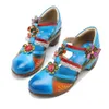 Lente en sandalen zomer retro contrast kleur super comfortabel vier seizoenen brogue schoenen