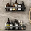 Bathroom Shelves Shelf Without Drilling Makeup Organizer Mental Corner Shampoo Storage Shower Wall Rack 230419