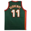 S GH Detlef Schrempf Supersonic Kevin Durant Camiseta de baloncesto Seattle Ray Allen Mitch y Ness Gary Payton Shawn Kemp Amarillo Verde Blanco