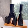 Boot Luxury Designer Naked Wolfe Spice Black Stretch Boots Circumference Fabric Stretch Foder Stretchs Upper Material High Heel Platform Booties