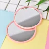 Kompaktowe lustra Tshou698 Pink Cute 1PCS Mini Makeup Makeup Makeup Kosmetyczne Metalowe lustra Kolor losowy Dia 7cm 231120