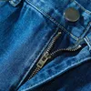 Men's Jeans Fashion Denim Pant Zipper Pocket Baggy Soild Color Regular Trousers For Man High Street Vintage Male