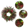 Decorative Flowers Props Wall Decorations Party Decoration Hanging Ornament Christmas Wreath Garland Red Berry