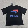 T-shirts T-shirts Luxe Hommes Designer Vêtements de mode Version correcte Rhude à manches courtes 2022 Été Nouvelle impression Lâche Demi-manches Ins Niche Trendy American High Stree