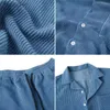 Mens Trailtsits Summer Storuroy Set Sokak Giyim Sıradan Katı Kısa Kısa Düğme Gömlek ve Şort Lüks Giyim 2 Piece Suit 230420